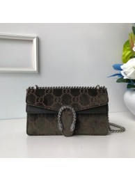 Fashion Gucci Dionysus GG velvet small shoulder bag 499623 Dark olive HY24565OM51