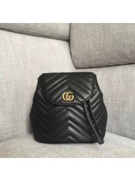 Fashion Gucci GG Marmont matelasse backpack 528129 Black HY10942wc24