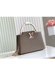 Fashion Louis Vuitton CAPUCINES MM M59516 Smokey Brown Green HY21125Of26