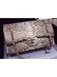 First-class Quality Chanel 2.55 Series Flap Bags Gray Original Python Leather A1112SA Gold HY23989fm32