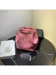 First-class Quality CHANEL Calfskin small Backpack & gold-Tone Metal AS1614 pink HY8172VJ28