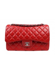 First-class Quality Chanel Classic Flap Bag Red Original Leather CF1113 Silver HY24354fm32
