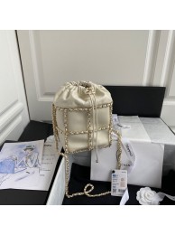 First-class Quality Chanel Drawstring Bag Lambskin & Gold Metal AS2314 AS2313 White HY13804xO55