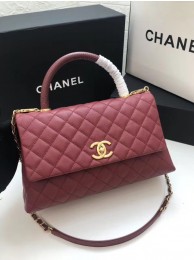 First-class Quality Chanel flap bag with Burgundy top handle A92991 Burgundy HY12438Sf41