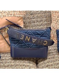 First-class Quality Chanel Gabrielle Small Denim Hobo Bag AS0865 Blue HY142VJ28