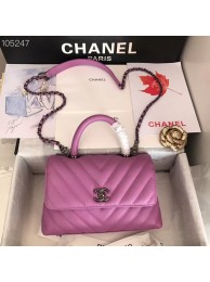 First-class Quality Chanel Small Flap Bag Top Handle V92990 Purplish HY12309fm32