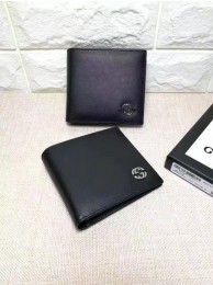 First-class Quality Gucci Calfskin Leather Bi-fold Wallet 256334 Black HY6347VJ28