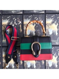 First-class Quality Gucci Dionysus small top handle bag 523367 black&red&green HY7328Sf41