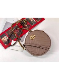 First-class Quality Gucci GG Marmont mini round shoulder bag 550154 Pink HY13404fm32
