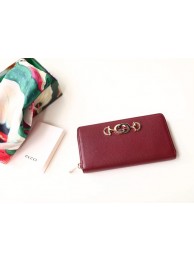 First-class Quality Gucci Zumi Wallet 570661 red HY2583Sf41