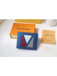 First-class Quality Louis Vuitton MULTIPLE WALLET M30799 blue HY21928Sf41