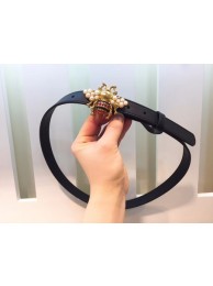 Gucci 20MM Leather Belt 414528 Black HY17554Hn31