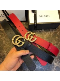 Gucci 30MM Leather Belt 414524 Red&Black HY14350dV68