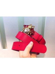 Gucci 35MM Leather Belt 414520 Red HY9043ta99