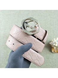 Gucci 38mm Leather Belt GG57098 Pink HY21119Oq54