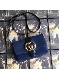 Gucci Arli small shoulder bag 550129 blue suede HY16527Lo54