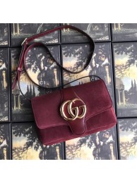 Gucci Arli small shoulder bag 550129 Burgundy suede HY18911kC27
