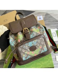 Gucci Backpack with Interlocking G 674147 Brown&green HY13341Qu69