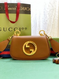 Gucci Blondie Original leahter shoulder bag 698643 brown HY15437rJ28
