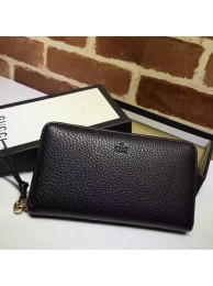 Gucci Bree Leather Zip Around Wallet 323397 Black HY13501vm49