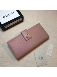 Gucci Calf leather Wallet 337335 pink HY24828Tk78