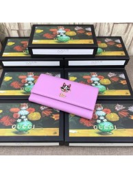 Gucci Calfskin Leagther Wallet 499326 pink HY13174Hn31