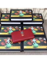 Gucci Calfskin Leagther Wallet 499327 red HY9991FT35