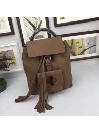 GUCCI Calfskin Leather Backpack 387149 Brown HY8524uZ84