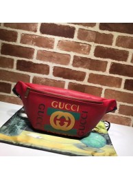 Gucci Calfskin Leather Pocket A493869 Red HY22627UF26