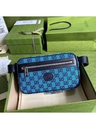 Gucci diagonal matelasse GG canvas Belt Bag 658657 blue HY16269cf57