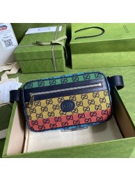 Gucci diagonal matelasse GG canvas Belt Bag 658657 green yellowred pink HY5976FT35