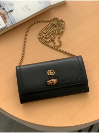 Gucci Diana chain wallet with bamboo 658243 black HY24748iv85