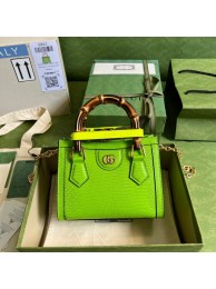 Gucci Diana lizard mini bag 675800 Fluorescent green HY12838fo19
