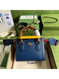 Gucci Diana mini tote bag 702732 Royal blue HY9368Pu45