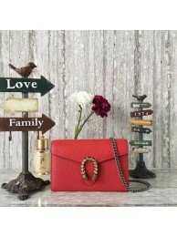 Gucci Dionysus Calfskin Leather Chain Wallet 404141 Red HY16335nB26