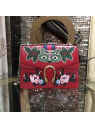 Gucci Dionysus Embroidered Shoulder Bag 400235 Red HY21836DO87