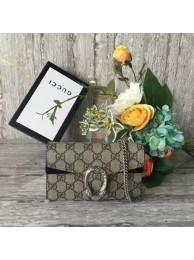Gucci Dionysus GG Supreme Mini Shoulder Bag 476432 Black HY8253UE80