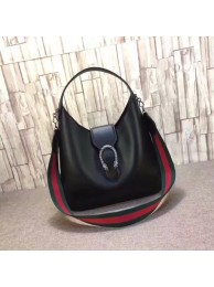 Gucci Dionysus Medium Leather Hobo Bag 446687 Black HY25975fJ40