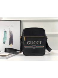 Gucci GG Calfskin Leather Messenger Bags 523691 black HY2861OG45