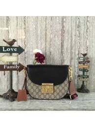 Gucci GG Canvas Shoulder Bag 453189 Black&Brown HY23234Yo25