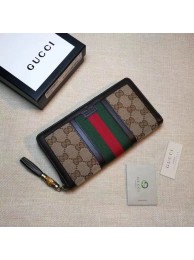 Gucci GG canvas zipper wallet 353651 brown HY4528Gm74