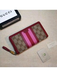 Gucci GG canvas zipper wallet 353651 red HY4673iv85