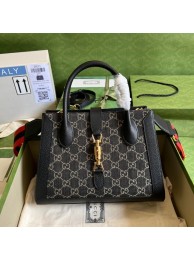 Gucci GG denim tote bag 685129 Black HY7231kC27