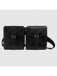 Gucci GG embossed belt bag 631339 black HY7734Ea63
