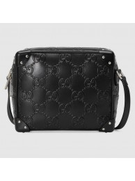 Gucci GG embossed shoulder bag 626363 Black HY13025Ag46
