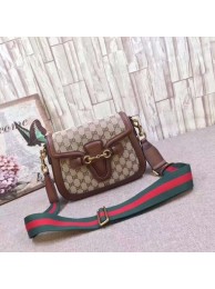 Gucci GG Lady Web Hand-Stained Leather Shoulder Bag 380573 Brown HY13262jf20