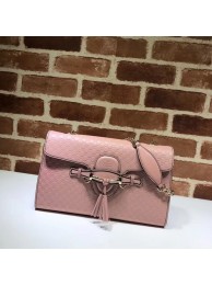 Gucci GG Leather Shoulder Bag 449635 Pink HY2662rJ28