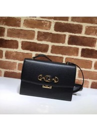 Gucci GG Leather Shoulder Bag 576388 Black HY7438pk20