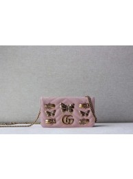 Gucci GG Marmont Animal Studs mini Bag 488426 Pink HY5665yx89