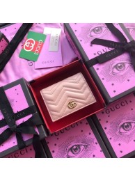 Gucci GG Marmont card case 466492 light pink HY21888sY95